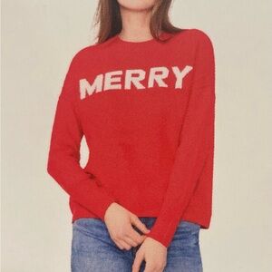 Vince Camuto Woman’s Large Red 'MERRY' Sweater NWT, $79 MSRP